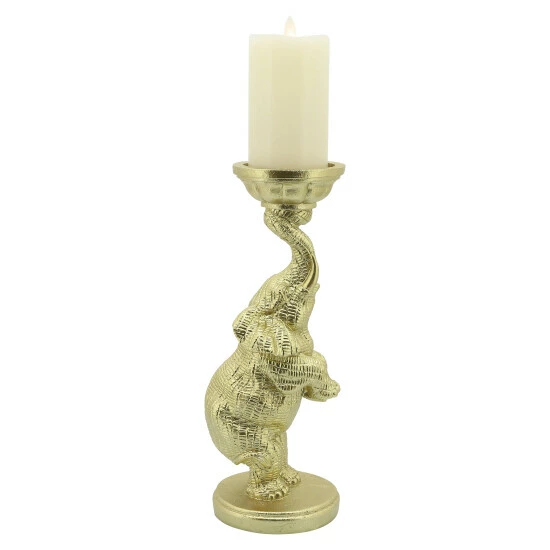 Coupon ๐ Sagebrook Home Resin, 14"h Elephant Candle Holder, Gold 14.0"H - 6.0" X 5.0" X 14.0" ๐ 4 Coupon ๐ Sagebrook Home Resin, 14"h Elephant Candle Holder, Gold 14.0"H - 6.0" X 5.0" X 14.0" ๐ - Image 2