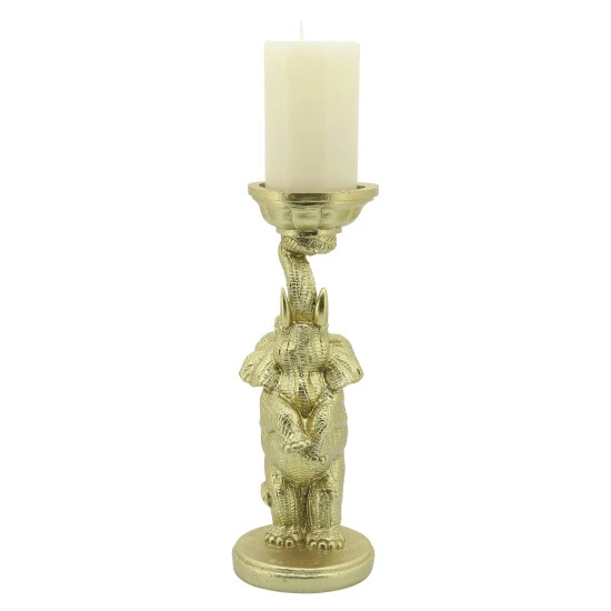 Coupon ๐ Sagebrook Home Resin, 14"h Elephant Candle Holder, Gold 14.0"H - 6.0" X 5.0" X 14.0" ๐ 5 Coupon ๐ Sagebrook Home Resin, 14"h Elephant Candle Holder, Gold 14.0"H - 6.0" X 5.0" X 14.0" ๐ - Image 3