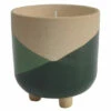 Best Sale 🥰 Sagebrook Home Ceramic 6" Scented Candle Footed, Green 16oz 6.0"H - 5.0" X 5.0" X 6.0" ❤️