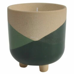 Best Sale 🥰 Sagebrook Home Ceramic 6" Scented Candle Footed, Green 16oz 6.0"H - 5.0" X 5.0" X 6.0" ❤️