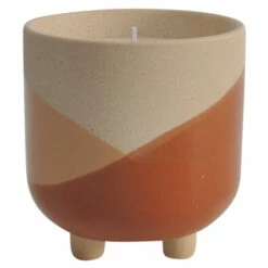 Flash Sale 😍 Sagebrook Home Ceramic 6" Scented Candle Footed , Orange 16oz 6.0"H - 5.0" X 5.0" X 6.0" 🥰