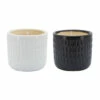 Budget 👍 Sagebrook Home Set Of 2 5" Dimpled Scented Candle, White, Black 10oz 5.0"H - 5.0" X 5.0" X 5.0" 🧨