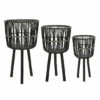 Top 10 💯 Sagebrook Home Set Of 3 Bamboo Planters 11, 13, 15", Black 26.0"H - 15.0" X 15.0" X 26.0" 😍 -Sagebrook Home Online Shop unnamed file 4685