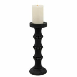 New 🧨 Sagebrook Home Wood, 14" Antique Style Candle Holder, Black 14"H - 6.0" X 6.0" X 14.0" 😀 -Sagebrook Home Online Shop unnamed file 4711