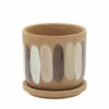 Budget ✔️ Sagebrook Home 5" Stripes Planter With Saucer, Tan 5.0"H - 5.0" X 5.0" X 5.0" ⭐ -Sagebrook Home Online Shop unnamed file 4713