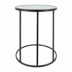 Hot Sale 👏 Sagebrook Home Metal, Set Of 2 21, 24" Mirrored Side Tables, Black 24.0"H - 16.0" X 18.0" X 24.0" ✔️ -Sagebrook Home Online Shop unnamed file 4720