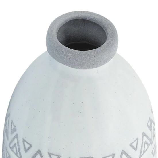 Discount ๐ฏ Sagebrook Home Ceramic 14"h Aztec Vase, Gray 14.0"H ๐ 7 Discount ๐ฏ Sagebrook Home Ceramic 14"h Aztec Vase, Gray 14.0"H ๐ - Image 5
