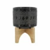 Best reviews of 😉 Sagebrook Home Ceramic 5" Aztec Planter On Wooden Stand, Black 6.0"H - 5.0" X 5.0" X 6.0" 🌟 -Sagebrook Home Online Shop unnamed file 4742