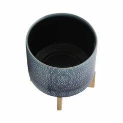 Best reviews of ❤️ Sagebrook Home 8" Dotted Planter With Wood Stand, Blue 7.0"H - 8.0" X 8.0" X 7.0" ⭐ -Sagebrook Home Online Shop unnamed file 4760