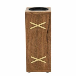 Brand new ๐ฅฐ Sagebrook Home Wood 10" Pillar Holder, Brown 10"H - 4.0" X 4.0" X 10.0" ๐