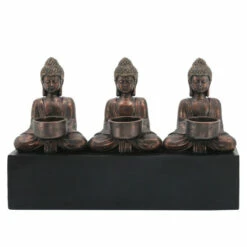 Wholesale โ๏ธ Sagebrook Home Resin, 16" 3-mini Buddhas With Base, Gold 10.0"H - 15.8" X 4.3" X 10.0" โญ