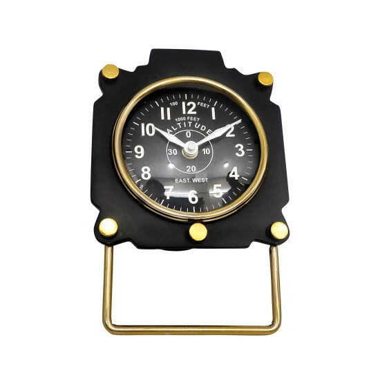 Best Sale 𧨠Sagebrook Home Metal, 5"h Altimeter Table Clock, Black 5.0"H - 4.0" X 6.5" X 5.0" π 4 Best Sale 𧨠Sagebrook Home Metal, 5"h Altimeter Table Clock, Black 5.0"H - 4.0" X 6.5" X 5.0" π - Image 2