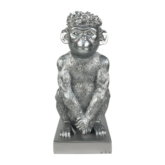Promo π₯° Sagebrook Home Res, 8" Monkey Figurine Flower Crown, Silver - 5" X 3" X 8" β 3 Promo π₯° Sagebrook Home Res, 8" Monkey Figurine Flower Crown, Silver - 5" X 3" X 8" β