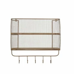 Cheap 🧨 Sagebrook Home Ec, 2-tier Wood, Metal Shelf With Hooks 20.25"H - 22.5" X 8.25" X 20.25" 🤩 -Sagebrook Home Online Shop unnamed file 481