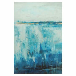 Top 10 🎉 Sagebrook Home 33x49 Abstract Hand Embelished Canvas Print, Blue 48.0"H ❤️
