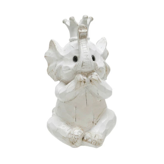 Best Sale โญ Sagebrook Home Set Of 3 Resin Hear No,see No Speakno Elephants, White 8.25"H - 5.0" X 4.5" X 8.25" ๐งจ 6 Best Sale โญ Sagebrook Home Set Of 3 Resin Hear No,see No Speakno Elephants, White 8.25"H - 5.0" X 4.5" X 8.25" ๐งจ - Image 4