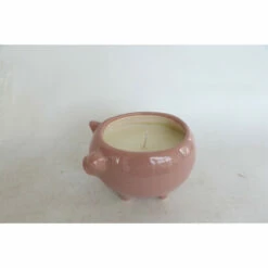 Hot Sale 👏 Sagebrook Home 6" Pig Scented Candle, Pink 9oz 4.0"H - 6.0" X 6.0" X 4.0" 😀