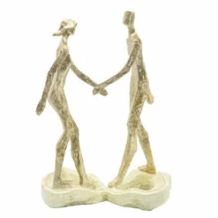 Buy 😀 Sagebrook Home Res, 12"h Couple Hold Hands, Gold 12.0"H - 9.0" X 6.0" X 12.0" 👏