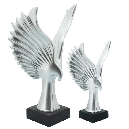Brand new ๐ Sagebrook Home Resin 14"h Eagle Table Accent, Silver 14.0"H - 9.0" X 4.5" X 14.0" ๐ 7 Brand new ๐ Sagebrook Home Resin 14"h Eagle Table Accent, Silver 14.0"H - 9.0" X 4.5" X 14.0" ๐ - Image 5