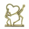 Coupon ⌛ Sagebrook Home Metal 10"h Heart Couple, Gold 10.0"H - 9.0" X 2.5" X 10.0" 🔔