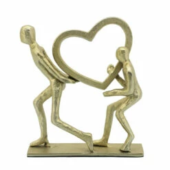 Coupon ⌛ Sagebrook Home Metal 10"h Heart Couple, Gold 10.0"H - 9.0" X 2.5" X 10.0" 🔔 -Sagebrook Home Online Shop unnamed file 4984