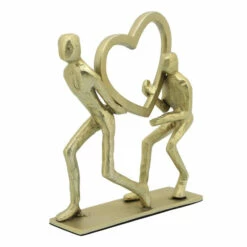 Coupon ⌛ Sagebrook Home Metal 10"h Heart Couple, Gold 10.0"H - 9.0" X 2.5" X 10.0" 🔔 -Sagebrook Home Online Shop unnamed file 4985