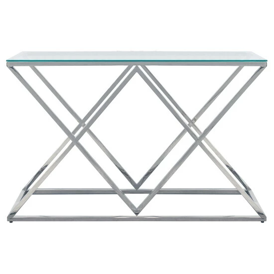 Best Pirce π Sagebrook Home Silver, Glass Diamond Console Table, 30.75"H - 47.25" X 15.75" X 30.75" β€οΈ 4 Best Pirce π Sagebrook Home Silver, Glass Diamond Console Table, 30.75"H - 47.25" X 15.75" X 30.75" β€οΈ - Image 2