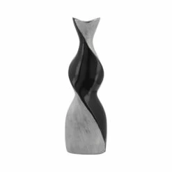 Best Pirce ✨ Sagebrook Home 20" Twisted Vase, Black, Silver 20.0"H 👍