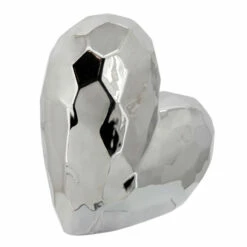 Cheapest 👍 Sagebrook Home Silver Ceramic Heart 11" 11.5"H - 11.5" X 5.25" X 11.5" 😍 -Sagebrook Home Online Shop unnamed file 501