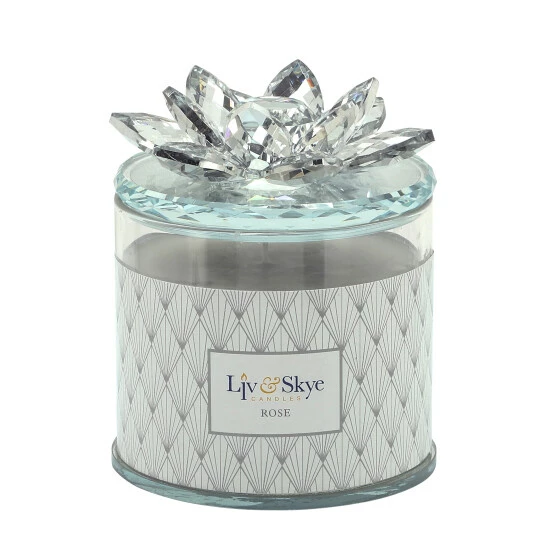 Buy 𧨠Sagebrook Home Crystal 5" Soy Candle Lotus Box, Silver 13oz 5"H - 4.0" X 4.0" X 5.0" β 3 Buy 𧨠Sagebrook Home Crystal 5" Soy Candle Lotus Box, Silver 13oz 5"H - 4.0" X 4.0" X 5.0" β