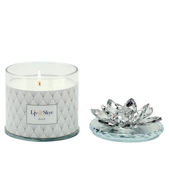 Buy 𧨠Sagebrook Home Crystal 5" Soy Candle Lotus Box, Silver 13oz 5"H - 4.0" X 4.0" X 5.0" β 4 Buy 𧨠Sagebrook Home Crystal 5" Soy Candle Lotus Box, Silver 13oz 5"H - 4.0" X 4.0" X 5.0" β - Image 2