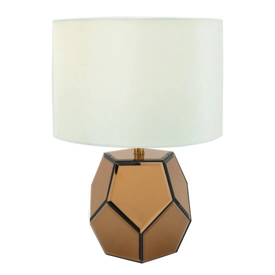 Wholesale ๐ Sagebrook Home Mirrored 17.25" Facetd Table Lamp, Gold 17.25"H - 12.0" X 12.0" X 17.25" ๐ 4 Wholesale ๐ Sagebrook Home Mirrored 17.25" Facetd Table Lamp, Gold 17.25"H - 12.0" X 12.0" X 17.25" ๐ - Image 2