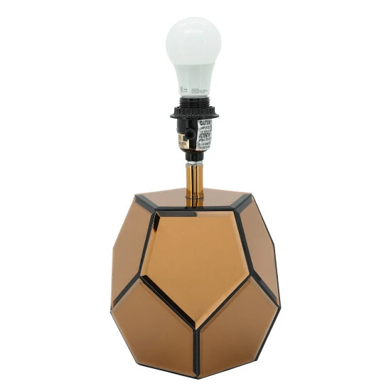 Wholesale ๐ Sagebrook Home Mirrored 17.25" Facetd Table Lamp, Gold 17.25"H - 12.0" X 12.0" X 17.25" ๐ 5 Wholesale ๐ Sagebrook Home Mirrored 17.25" Facetd Table Lamp, Gold 17.25"H - 12.0" X 12.0" X 17.25" ๐ - Image 3