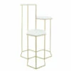 Brand new ❤️ Sagebrook Home Metal, 3-layered Plant Stands, White, Gold 32.0"H - 18.0" X 18.0" X 32.0" ✨ -Sagebrook Home Online Shop unnamed file 5050