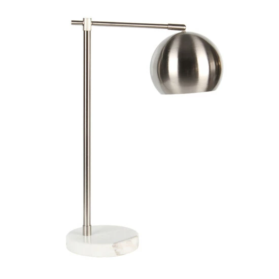 Discount ๐งจ Sagebrook Home Metal 22" Round Task Table Lamp, Silver 22"H - 7.0" X 7.0" X 22.0" ๐งจ 4 Discount ๐งจ Sagebrook Home Metal 22" Round Task Table Lamp, Silver 22"H - 7.0" X 7.0" X 22.0" ๐งจ - Image 2