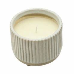 Brand new 💯 Sagebrook Home 5" Ridged Scented Candle, Beige 12oz 4"H - 5.0" X 5.0" X 4.0" 🔔 -Sagebrook Home Online Shop unnamed file 5069