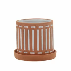 Budget 💯 Sagebrook Home Set Of 2 Terracotta Planters With Saucer 6, 8", Orange 8"H - 8.0" X 8.0" X 8.0" ❤️ -Sagebrook Home Online Shop unnamed file 508