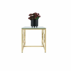 Best deal 🤩 Sagebrook Home Gold Metal, Glass Accent Table, 21.75"H - 21.75" X 21.75" X 21.75" ❤️ -Sagebrook Home Online Shop unnamed file 5114