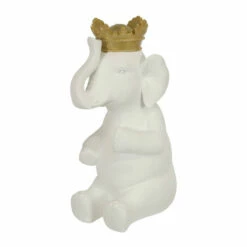 Hot Sale 🥰 Sagebrook Home Polyresin 14"h Elephant With Crown, White, Gold 14"H - 9.0" X 6.0" X 14.0" 😍 -Sagebrook Home Online Shop unnamed file 5151