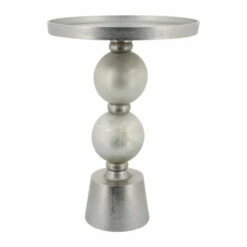 New 😀 Sagebrook Home Metal, 22"h Orb Side Table, Mirror Top, Champ, Brnz 22.0"H - 16.0" X 16.0" X 22.0" ✔️