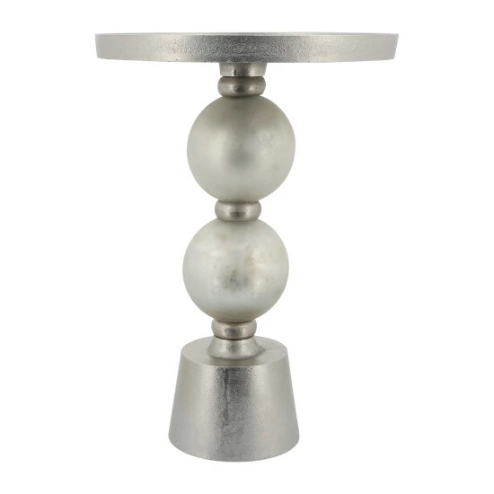 New 😀 Sagebrook Home Metal, 22"h Orb Side Table, Mirror Top, Champ, Brnz 22.0"H - 16.0" X 16.0" X 22.0" ✔️ 5 New 😀 Sagebrook Home Metal, 22"h Orb Side Table, Mirror Top, Champ, Brnz 22.0"H - 16.0" X 16.0" X 22.0" ✔️ - Image 3
