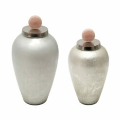 Deals ⌛ Sagebrook Home 21" Glass Vase With Blush Knob, Silver 20.5"H - 10.0" X 10.0" X 20.5" 🤩 -Sagebrook Home Online Shop unnamed file 5167