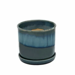 Best Sale ✔️ Sagebrook Home Set Of 2 Ceramic 6, 8" Planter With Saucer, Blue 8"H - 8.0" X 8.0" X 8.0" 🛒 -Sagebrook Home Online Shop unnamed file 518