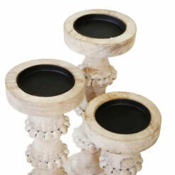 Cheap 🔥 Sagebrook Home Wooden 13" Antique Style Candle Holder 13"H - 5.0" X 5.0" X 13.0" 👍 -Sagebrook Home Online Shop unnamed file 5192