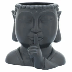 Cheap 😍 Sagebrook Home Ceramic Set Of 3 7"h Buddha Head Planters, Black 7.0"H - 7.0" X 7.0" X 7.0" ⭐ -Sagebrook Home Online Shop unnamed file 5194