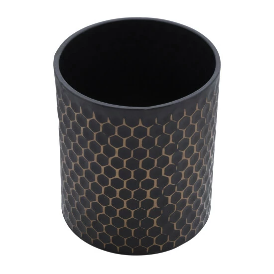 Wholesale ๐ Sagebrook Home Set Of 2 3d Honeycomb Planter On Metal Stand, Blk, Gld 23"H - 14.0" X 14.0" X 23.0" ๐ 6 Wholesale ๐ Sagebrook Home Set Of 2 3d Honeycomb Planter On Metal Stand, Blk, Gld 23"H - 14.0" X 14.0" X 23.0" ๐ - Image 4