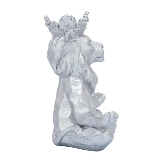 Wholesale ๐ Sagebrook Home Resin 7" Yoga Lion With Crown, Silver 7"H - 7.0" X 7.0" X 7.0" โญ 6 Wholesale ๐ Sagebrook Home Resin 7" Yoga Lion With Crown, Silver 7"H - 7.0" X 7.0" X 7.0" โญ - Image 4