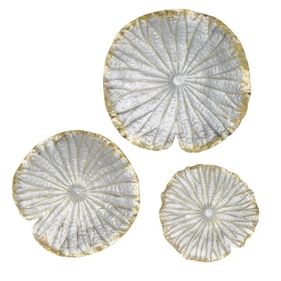 Brand new π― Sagebrook Home Polyresin 10" Lotus Wall Decor, Silver, Gold 1"H β¨ 5 Brand new π― Sagebrook Home Polyresin 10" Lotus Wall Decor, Silver, Gold 1"H β¨ - Image 3