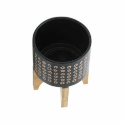 Deals ✨ Sagebrook Home Ceramic 5" Planter On Stand, Brown 7.0"H - 5.25" X 5.25" X 7.0" 😀 -Sagebrook Home Online Shop unnamed file 5259