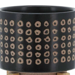 Deals ✨ Sagebrook Home Ceramic 5" Planter On Stand, Brown 7.0"H - 5.25" X 5.25" X 7.0" 😀 -Sagebrook Home Online Shop unnamed file 5261